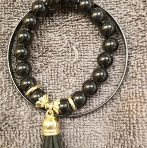 Black bracelet set